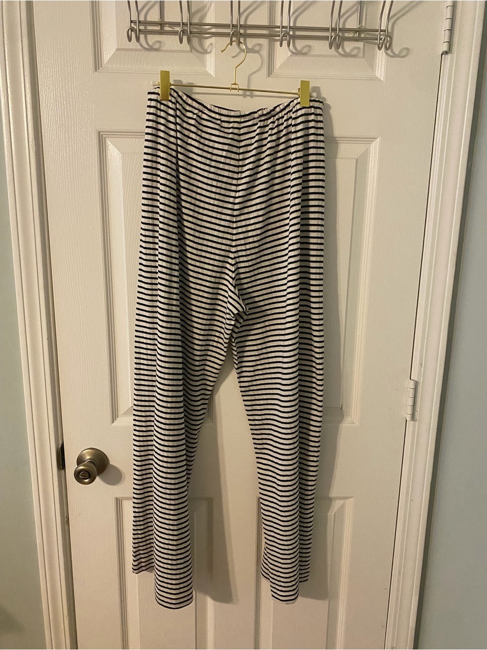 H&M Striped Wide-Leg Lounge Pants - Black & White - Picture 3 of 3